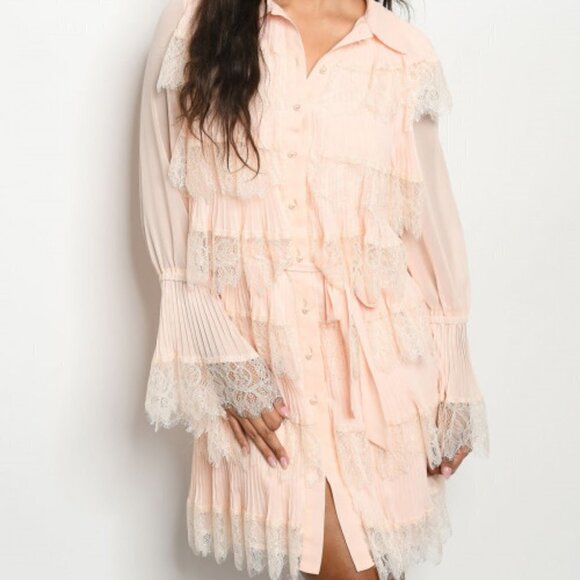Dresses & Skirts - Peach Ruffle Dress